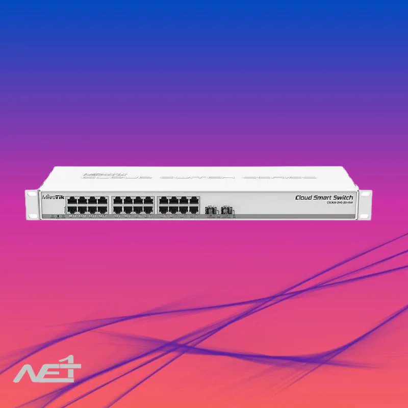 8500-27407 کلود روتر سوئیچ میکروتیک 24 پورت مدل Mikrotik CRS326-24G-2S+RM - تصویر 1