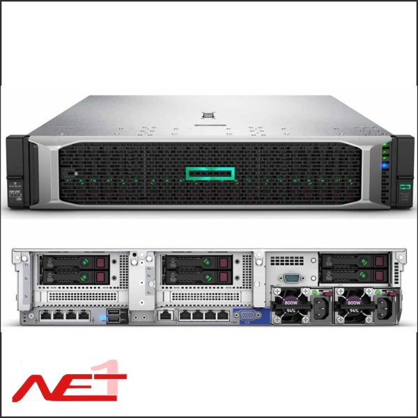 سرور اچ پی HPE ProLiant DL380 Gen10 نت یک نمای جلو و پشت