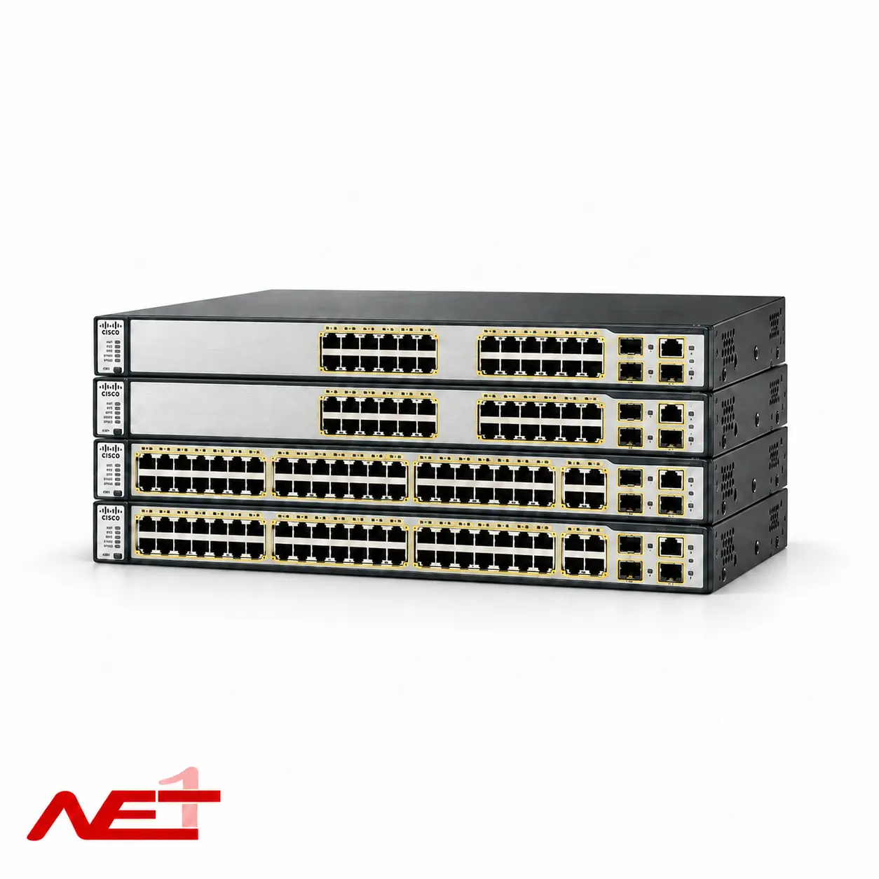 تصویر سوئیچ شبکه سیسکو سری Cisco Catalyst 3750